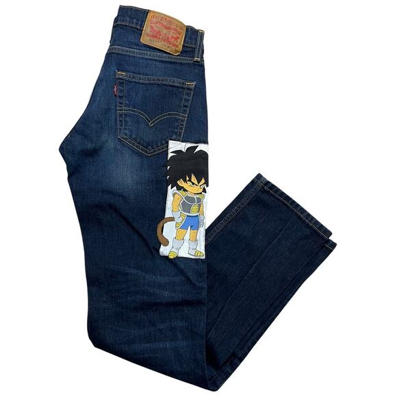 Levi’s 511 Men’s Custom One Of A‎ Kind Dragon Ball Z Goku & Vegeta Jeans - 30X32 - Picture 5 of 8